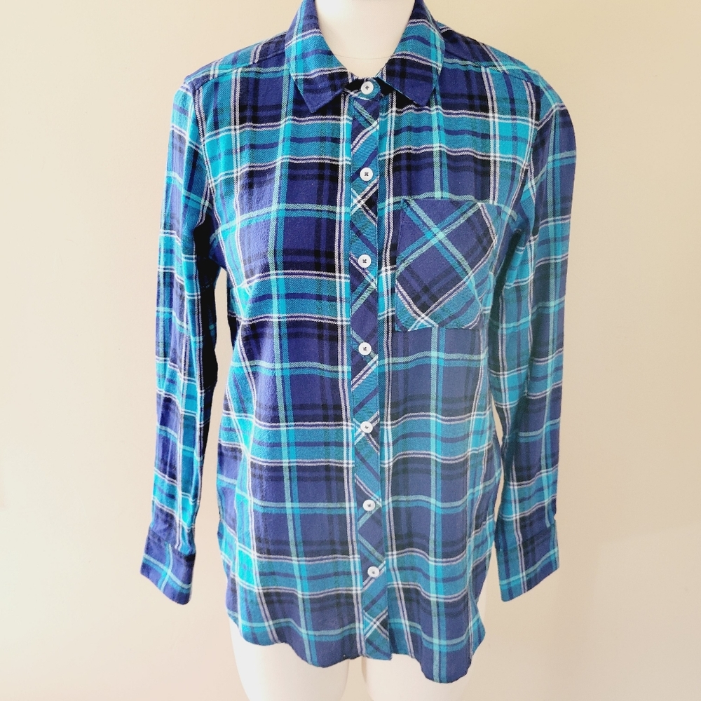 Woolrich Plaid Flannel Button Down Size Small - image 1
